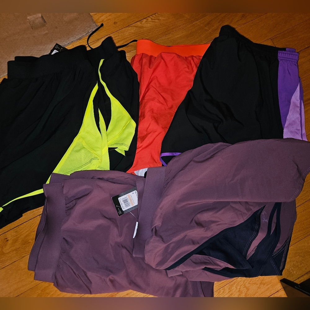 Under Armour Black, Purple, Yellow & Red Athletic Shorts Lightweight Performance